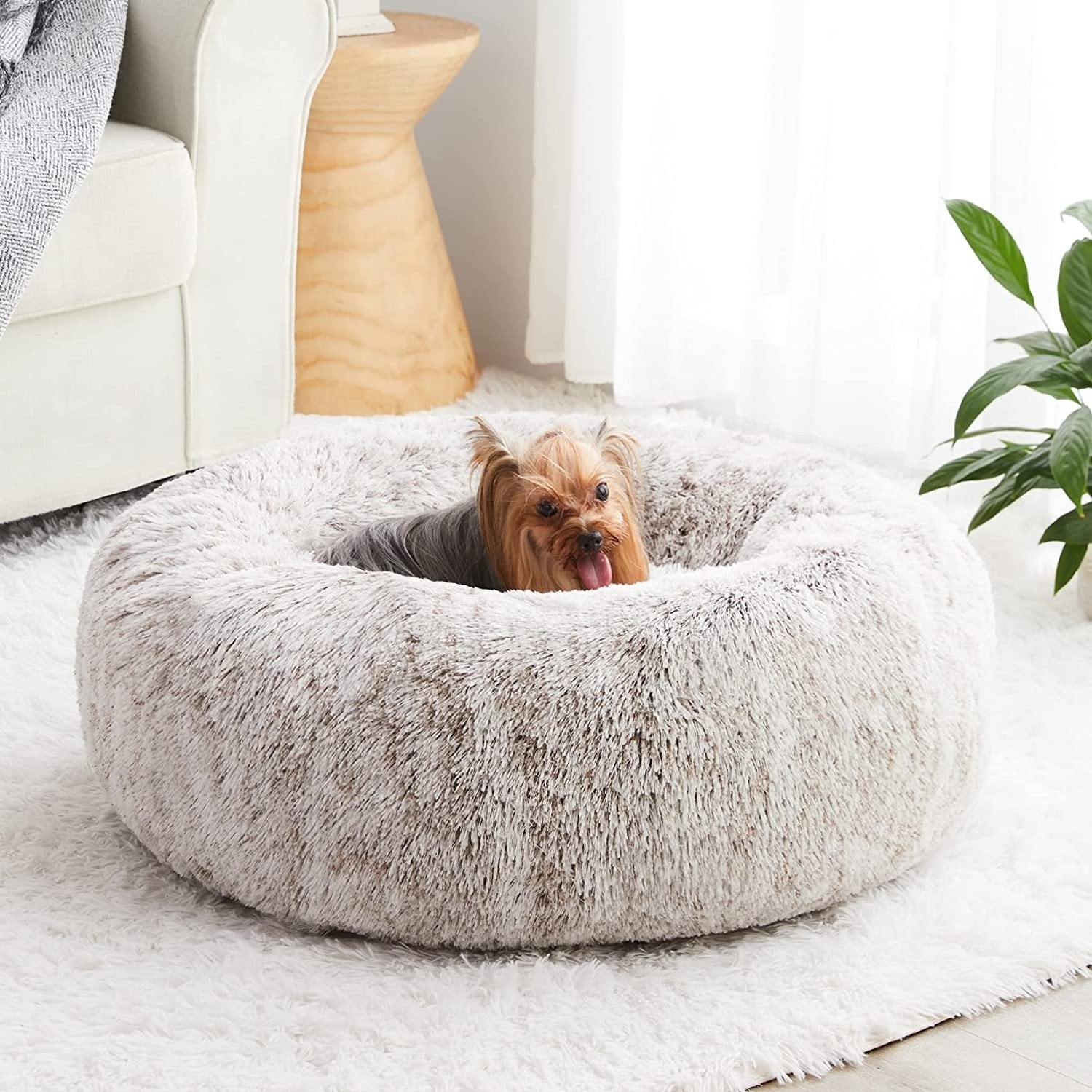 XXL Extra Large Jumbo Big Dropshipping Plush Donut Fashion Furniture High Quality Dog Calming Bed for Dogs