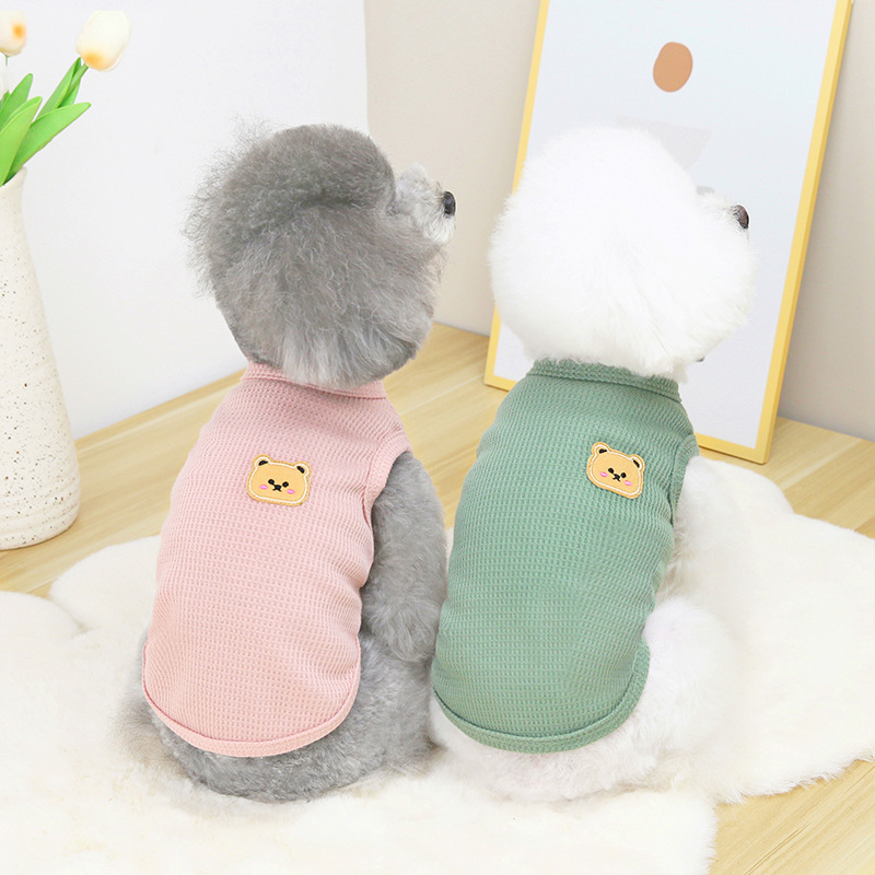 Custom Wholesale T-Shirt Sweater Apparel Matching Dog And Owner Korean Small Dogs Cute Cat Pet Summer Vest Dog Clothes