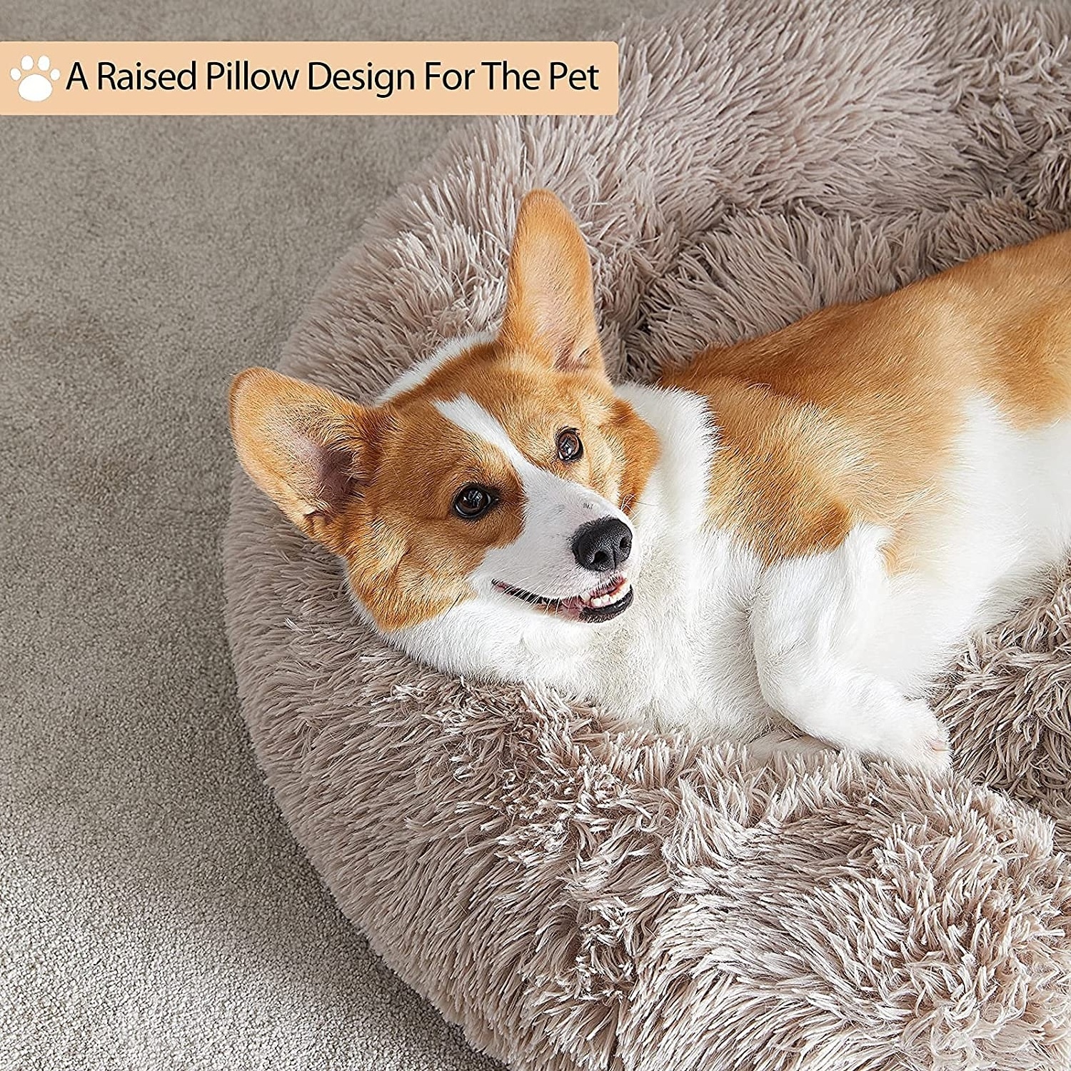 XXL Extra Large Jumbo Big Dropshipping Plush Donut Fashion Furniture High Quality Dog Calming Bed for Dogs