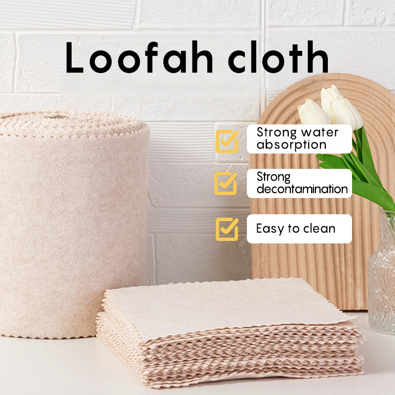 Loofah Rag Extra Large Roll Mass Customization Scouring Pad Powerful Cleaning Kitchen Loofah Cleaning Cloths