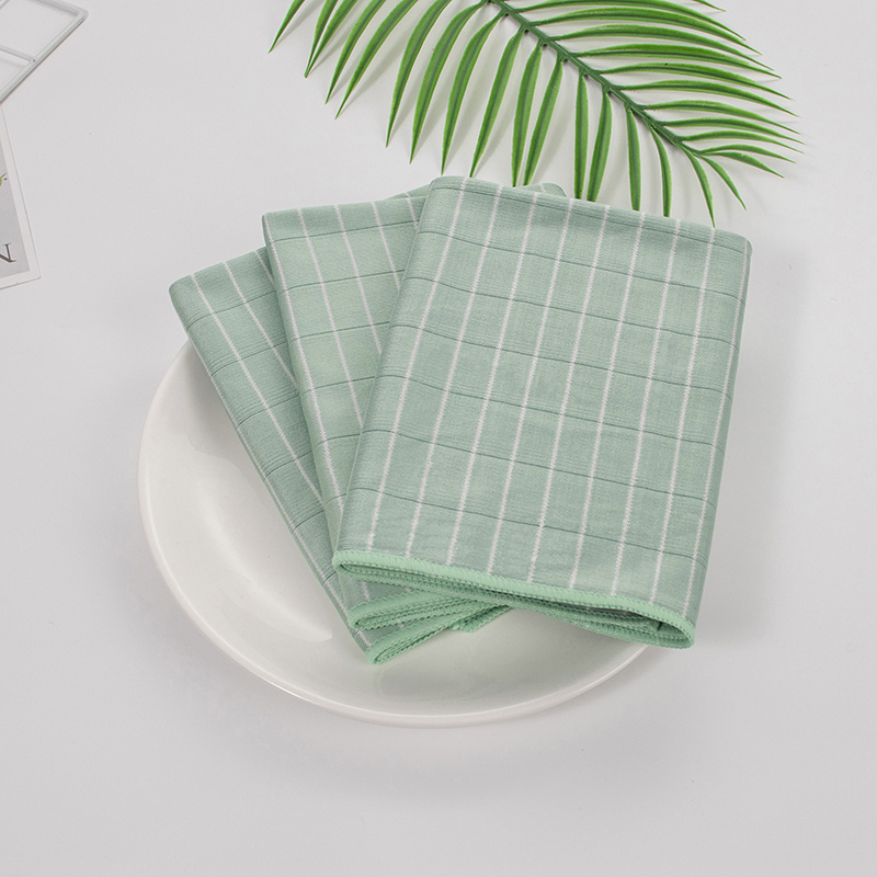 Bamboo Fiber Cleaning Cloth Car Window Glass Cloth Stripe Micro Fiber Cloth High Quality Microfiber Towel