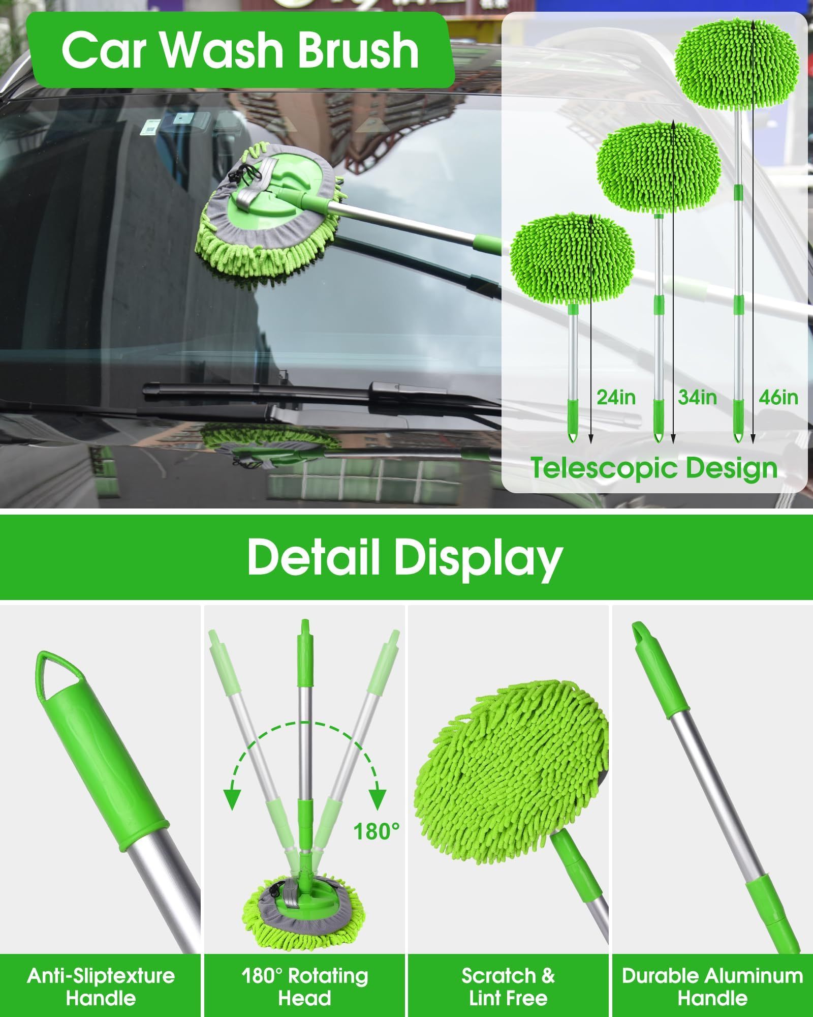 Factory Wholesale Auto Detailing Brush Drill Clean Brush Set 21 Pcs Car Cleaning Tools Kit for Washing Interior Wheel