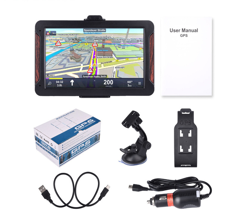 Latest Map 7 Inch Capacitive Screen Car GPS Navigation 8GB 256MB Satellite Navigation Truck GPS Navigator Device