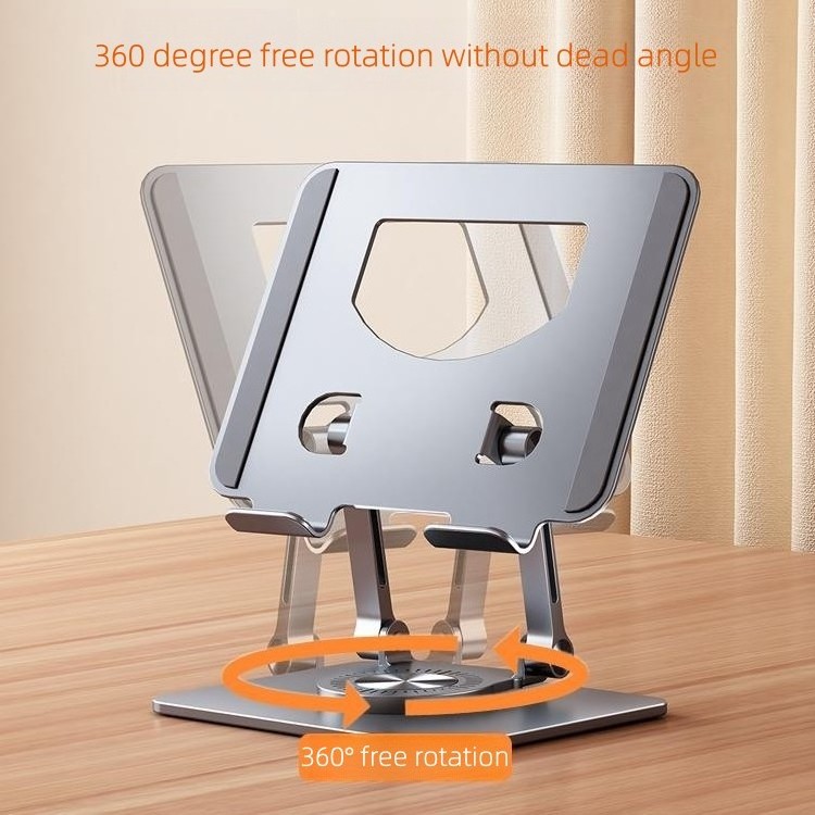 2023 trending aluminium portable tabletop swivel phone holder 360 degree rotation tablet stand for ipad