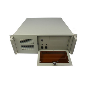 PC Computer Industrial Rack Mount Server Chassis Case 4U IPC Rackmount Chassis for 8pcs 3.5" HDD and 2pcs cd-rom