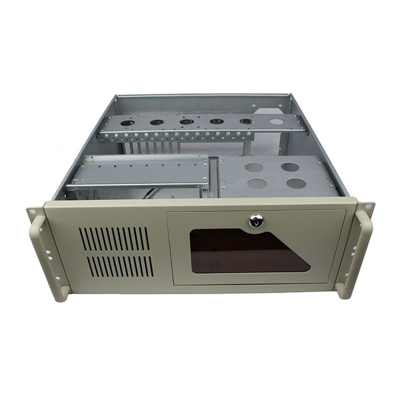 PC Computer Industrial Rack Mount Server Chassis Case 4U IPC Rackmount Chassis for 8pcs 3.5