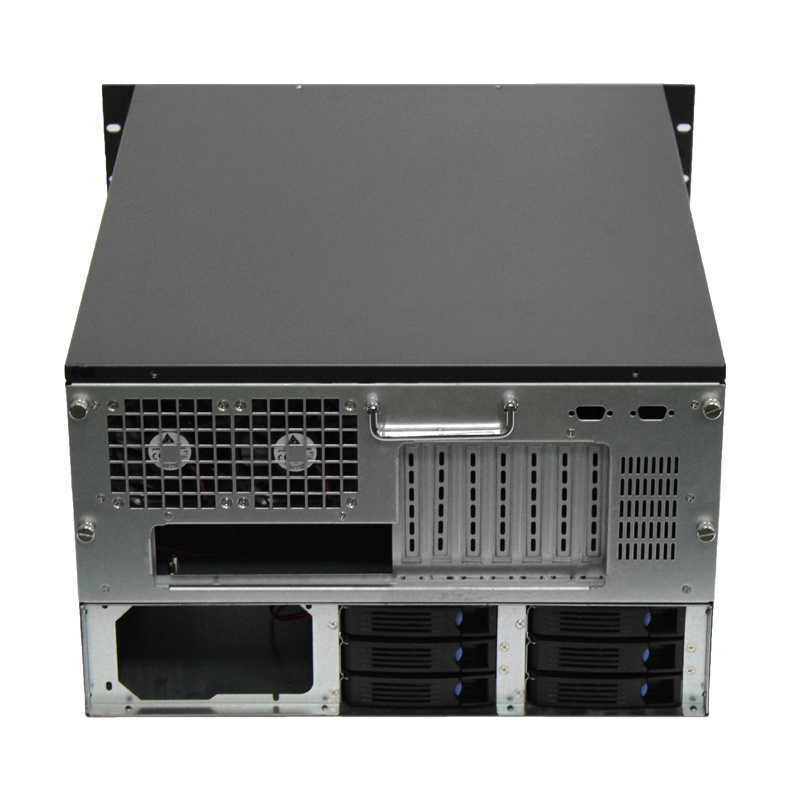 Macase 6U Server Chassis / Server Case / Rackmount Case, Metal Rack Mount Computer Case with 6 Bays & Fans Pre-Installed