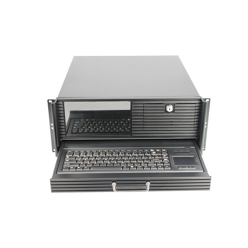 4U 19inch Rackmount server case with LCD Industrial chassis with touch screen and keyboard