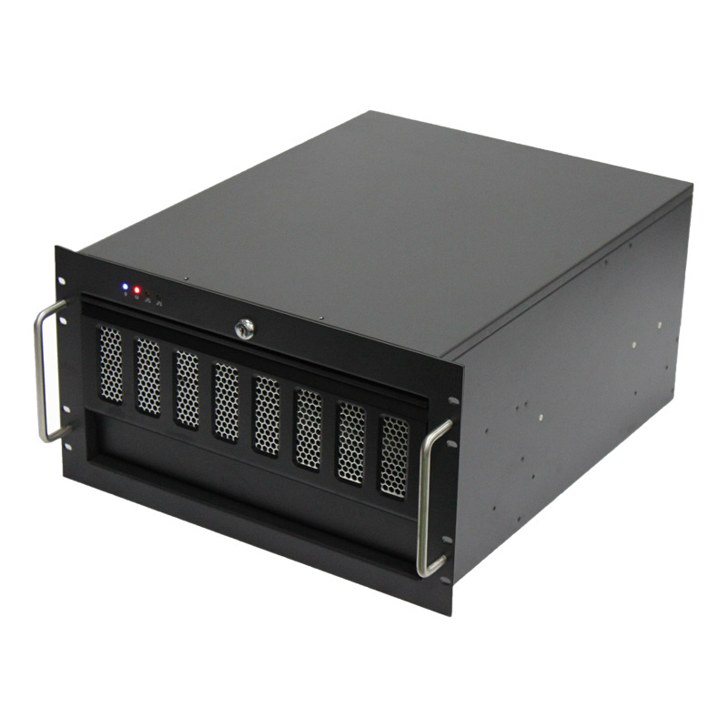 Macase 6U Server Chassis / Server Case / Rackmount Case, Metal Rack Mount Computer Case with 6 Bays & Fans Pre-Installed