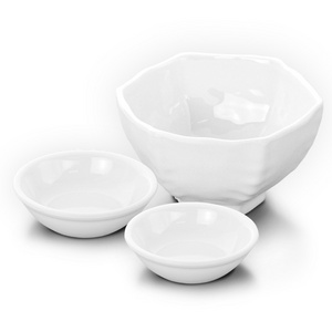 Customization Restaurant Dinnerware sushi Sauce Plates Plastic Dipping Bowl White Melamine Sauce Dish For Catering