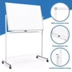 Moving Easel Whiteboard Magnetic Dry Erase Easel Board Height Adjustable Flipchart Easel For Office Teaching At Home Office