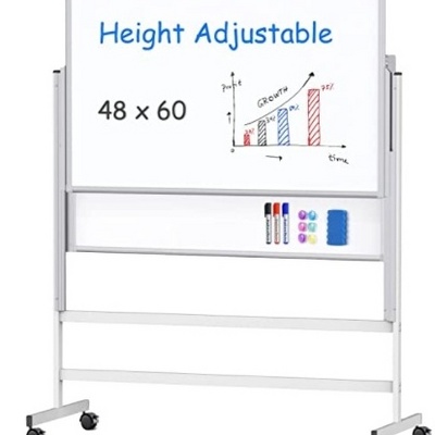 Moving Easel Whiteboard Magnetic Dry Erase Easel Board Height Adjustable Flipchart Easel For Office Teaching At Home Office