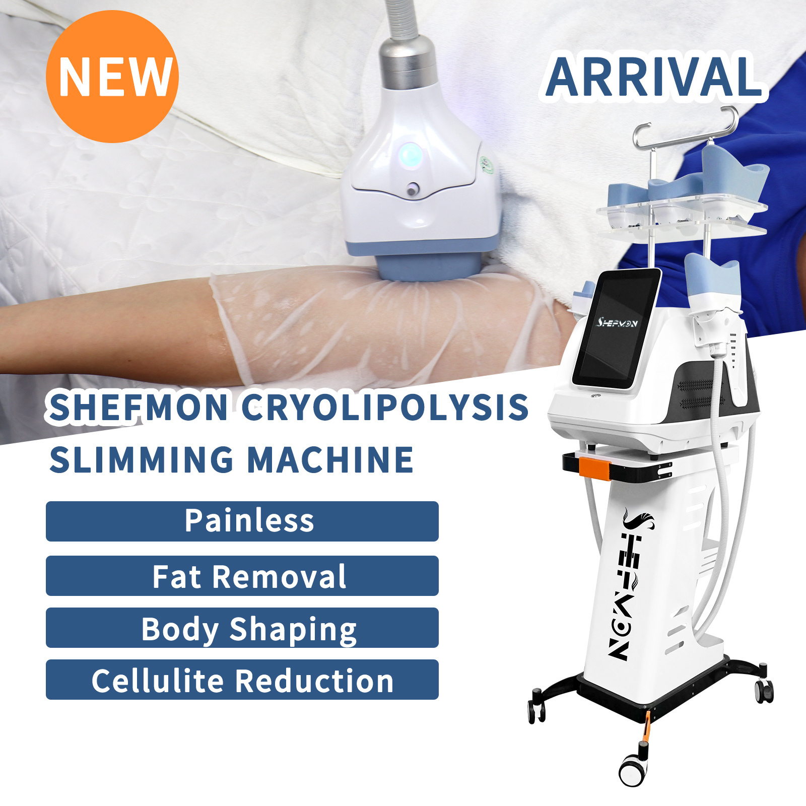 S25 Best Seller 2 Handles Criolipolisis 360 Cool Tech Body Sculpting Machine Fat Freezing 360 2023