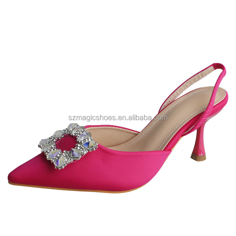 7.5CM Women Shoes Heel Ladies for Bridesmaid