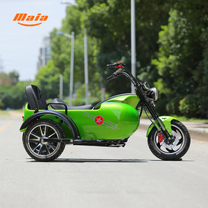 2022 Hot Sale Three Wheel 3000W sidecar for vespa electric motorcycle sidecar And Can Take Pets china sidecar