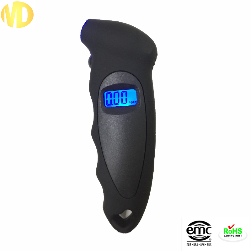 150 PSI Digital Tire Pressure Gauge 4 Settings with Non-Slip Grip and Backlit LCD-Button Cells