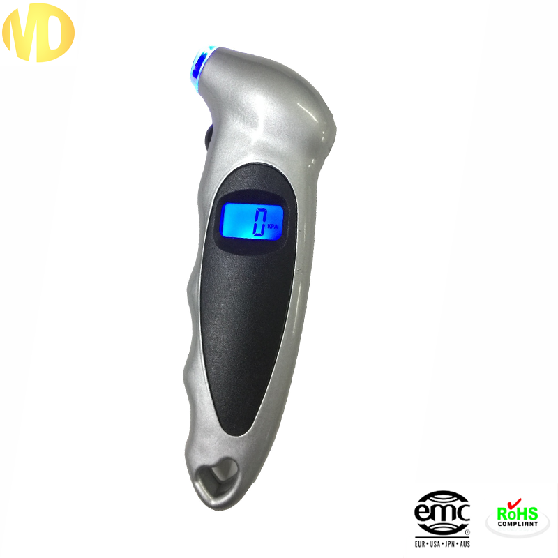 150 PSI Digital Tire Pressure Gauge 4 Settings with Non-Slip Grip and Backlit LCD-Button Cells