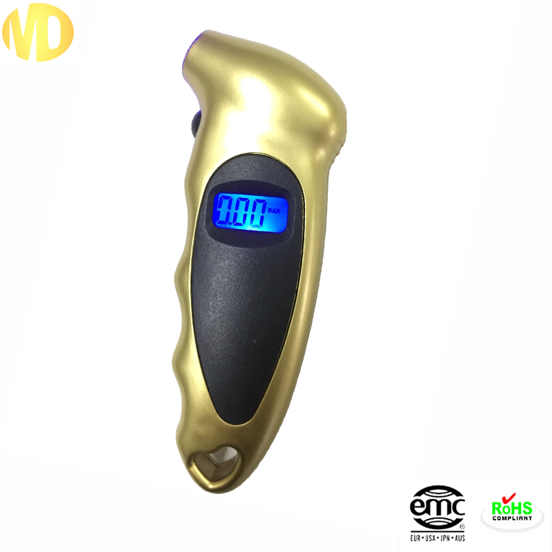 150 PSI Digital Tire Pressure Gauge 4 Settings with Non-Slip Grip and Backlit LCD-Button Cells