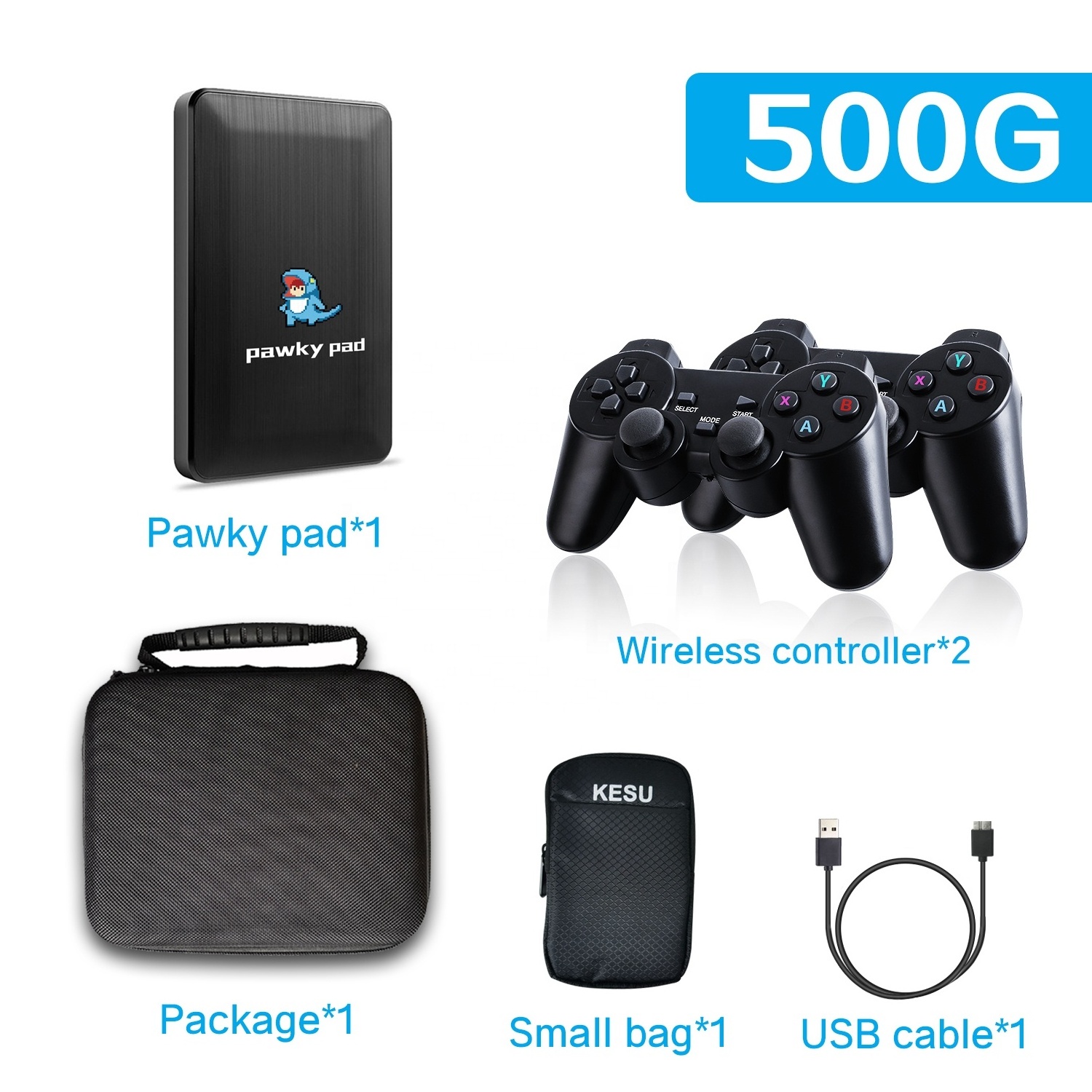 New Arrival Pawky Pad Video Game Box Up to 2TB Super Memory TF Card Expansion For 50000+ Classic Games Inside Great Game Player