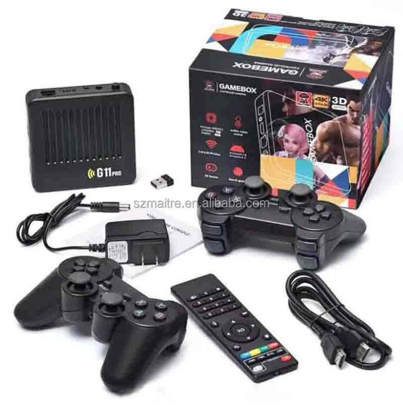 G11 Pro Game Box Video Console 64/128G Built-in 40000+ Retro Games 2.4G Wireless Gamepad 4K HD TV Box Game Console for PS1