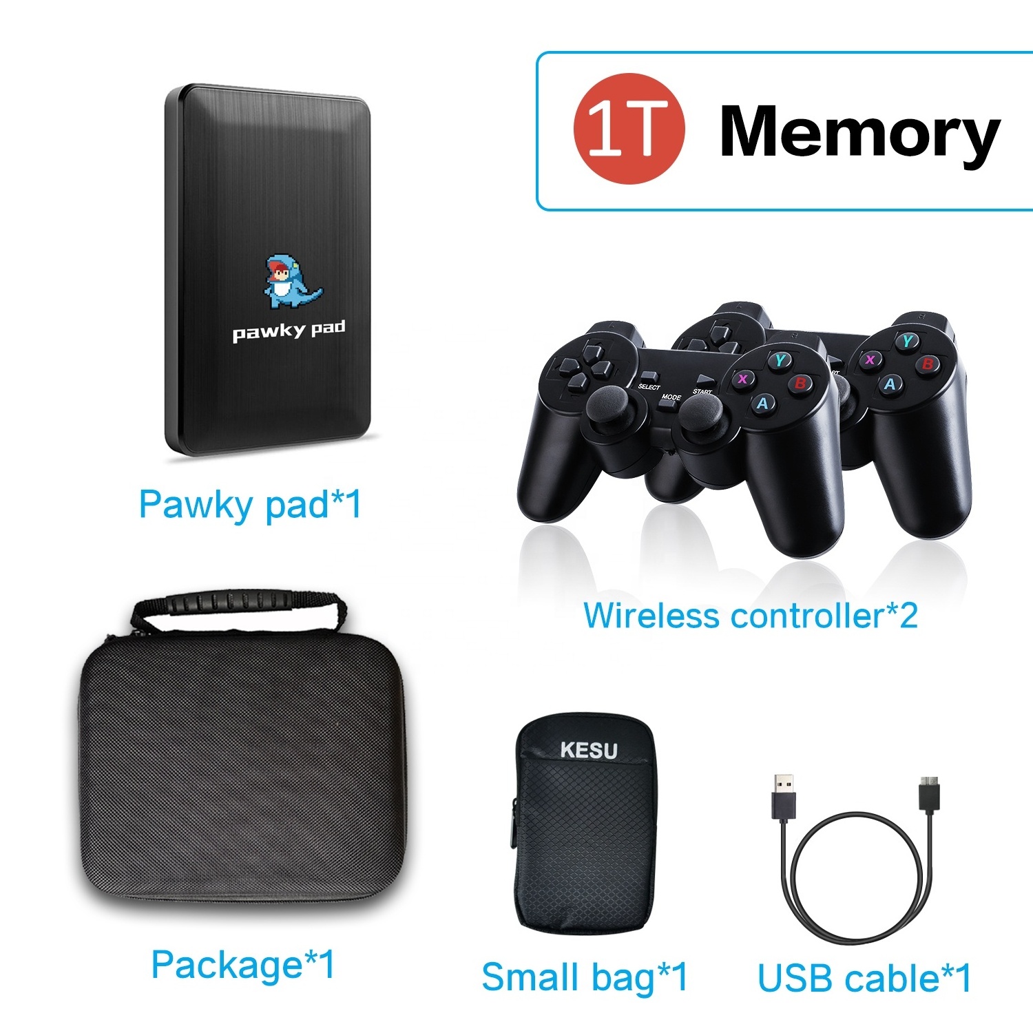 New Arrival Pawky Pad Video Game Box Up to 2TB Super Memory TF Card Expansion For 50000+ Classic Games Inside Great Game Player