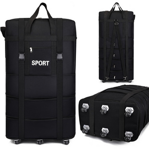 New Large-Capacity Checked Luggage Outdoor Travel Duffel Bag Unisex Four Wheel Luggage Storage Bag