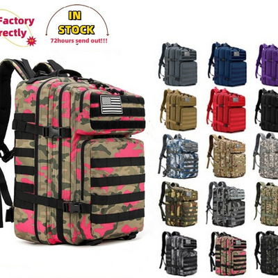 Customized Waterproof Tactical Backpack 45L Tactical Travel Fitness Backpack Multicolor Hiking Camping Backpacks