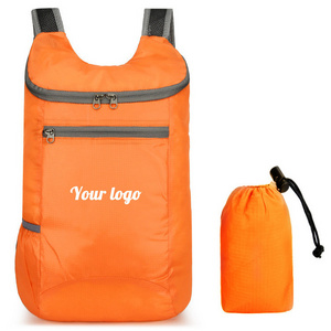 Wholesale Lightweight Outdoor Backpack Cycling Bags Foldable Backpack Camping Bag With Custom logo