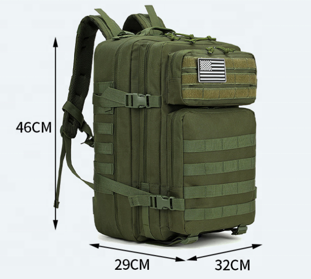 Customized Waterproof Tactical Backpack 45L Tactical Travel Fitness Backpack Multicolor Hiking Camping Backpacks