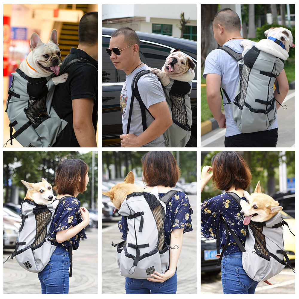 New Arrival Custom Logo Carrying Outdoor Travel Pet Dog Bag Carrier Backpack With Breathable  Dog Outcrop Bags