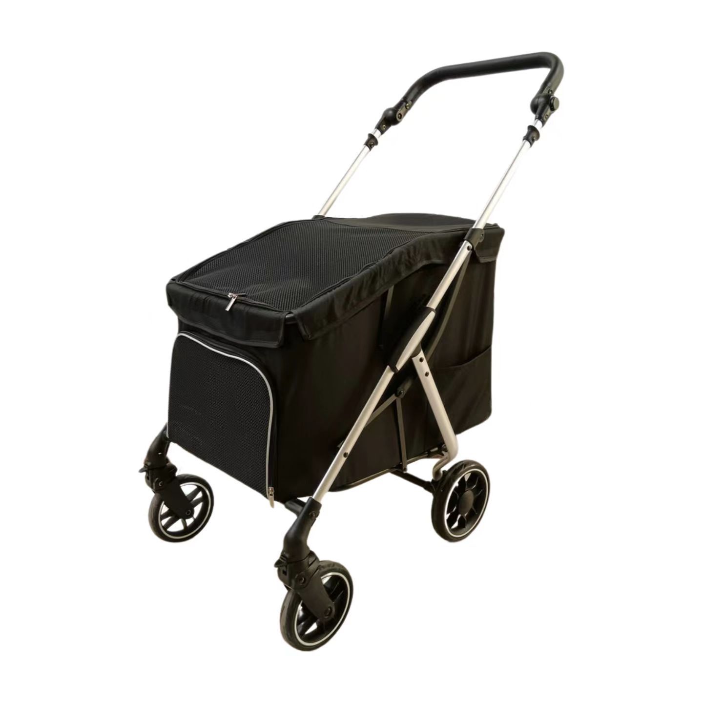 601 Hot Sale China Luxury Big Dog Trolley Folding Pet Cart For Large Dog Pet Stroller Outdoor Travel Use Easy walk dog buggy