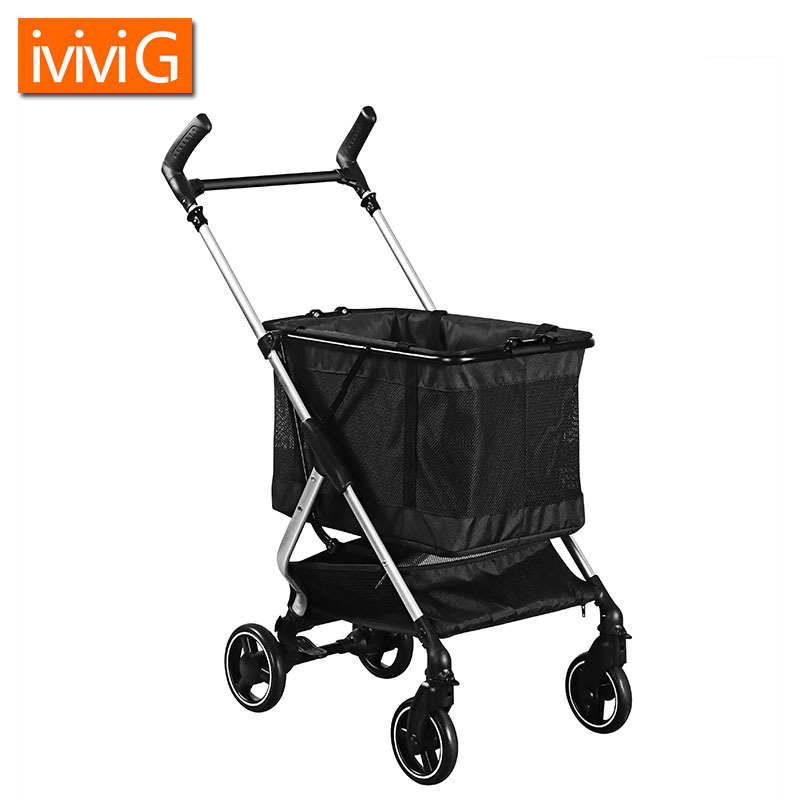 Removable Pet Cart For Large And Medium-sized Dogs Large Capacity Storage Outdoor Pet Stroller