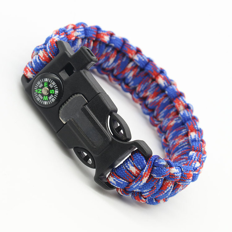 wholesale 550 paracord products cuerda ascender rope climbing pulseras paracord bracelet buckles with knife