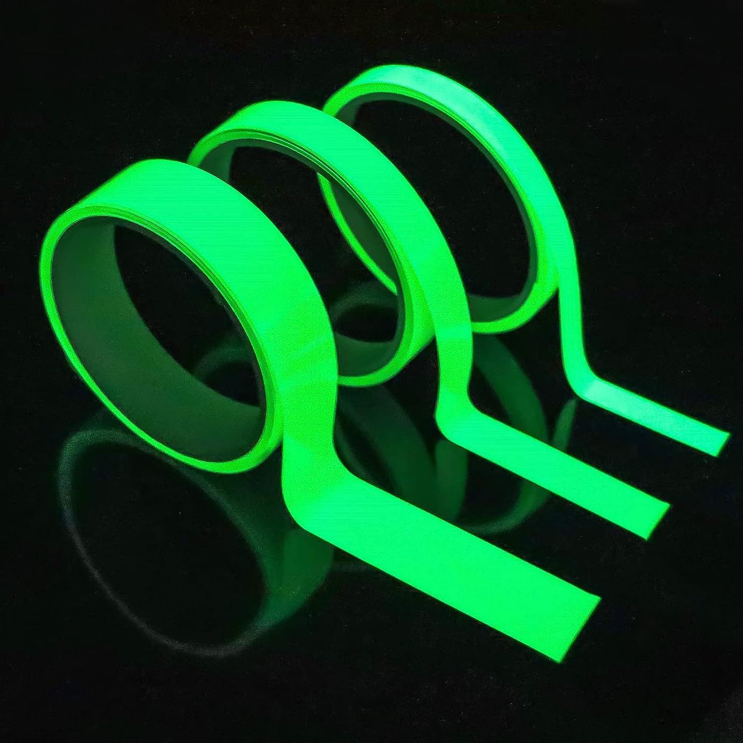 MANCAI Glow in The Dark Tape 33 ft x 2 inch Green High Bright Luminous Tape Sticker