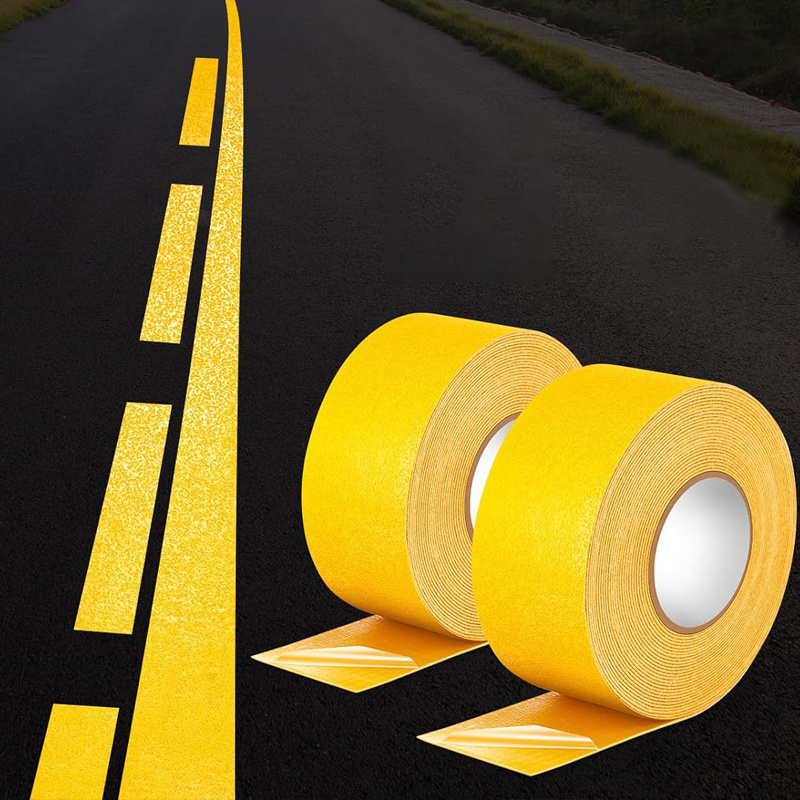 MANCAI Preformed Engineering Type Reflective Marking Tape Road Reflective Signs With Glass Beads Pavement Marking Tape