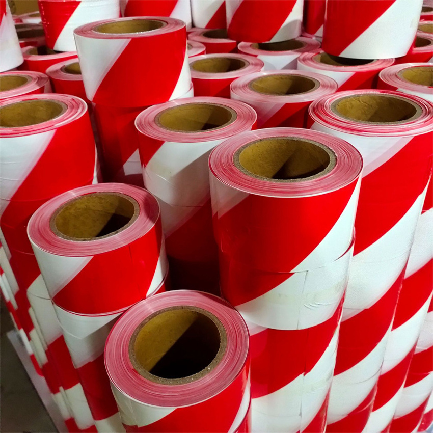 MANCAI High Quality Red And White Danger Printed Detectable Underground Warning Tape For Optical Cable