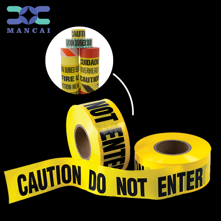 Factory Wholesale Pe Warning Tape Non Adhesive Barrier Warning Tape Caution Barricade Tape