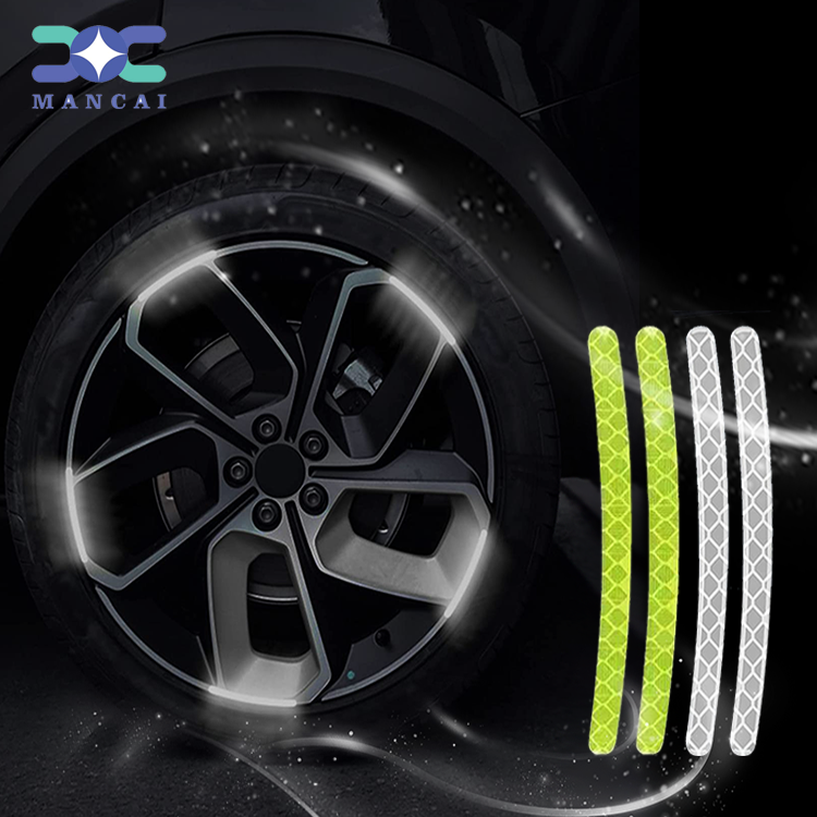 High Quality Colored Reflective Rim Stickers For Cars Vehicle Motorcycle Bicycle Car Sticker Reflective Warning Safety Tape