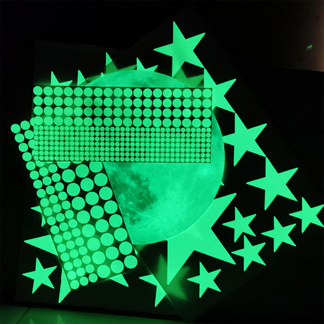 Mancai Wholesale Glow In The Dark Stars Wall Stickers Glow In The Dark Moon And Star Wall Glow Sticker