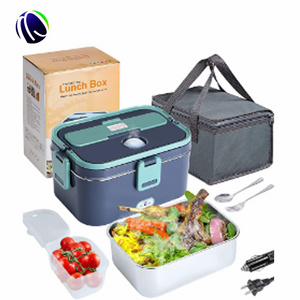 Electric home and car heating lunch box, thermos heating portable heated food warmer electric lunch box for car