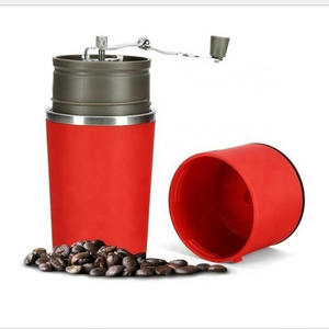 Barista Maker Tools Camping Outdoor Portable Hand Mill All in one Bottle Coffee Tea maker Coffee Grinder with Coffee filter Cup