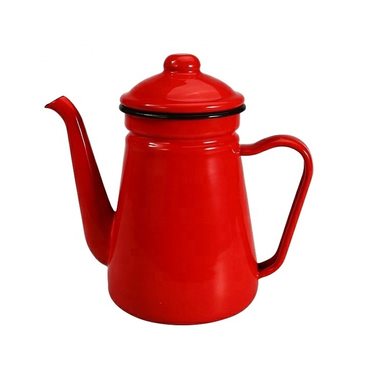 High Quality Best Selling Stocks Cooker Pot Kettle Enamel Cookware Factory Coffee Pot