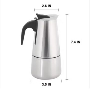 6 Cup stainless steel Moka Pot Espresso Coffee Maker Bialetti Manufacturer