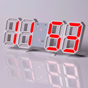 Creative 3D LED Digital Table Clock Colorful Multi-function Brightness Adjustable Electronic Wall Alarm Clock For Home Decor