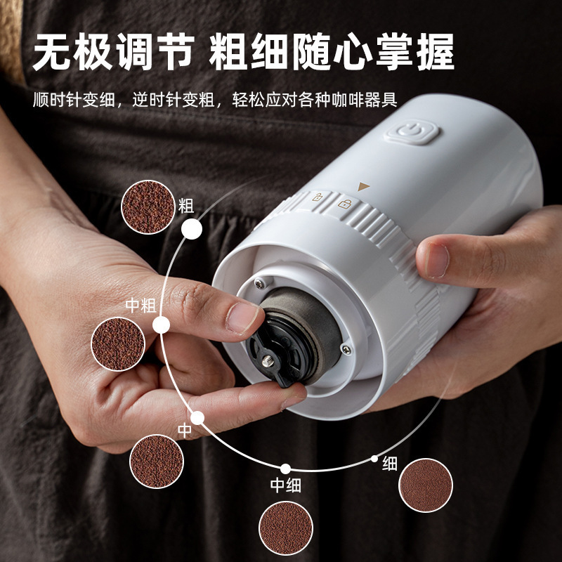 Small Portable Mini Home Kitchen Coffee Grinder Machine Mill Automatic USB Charging Electric Coffee Grinder