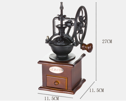 Wholesale Gift Pack Retro Antique Portable Manual Wood Coffee Grinder Mill wooden Hand Coffee Grinder Gift sets