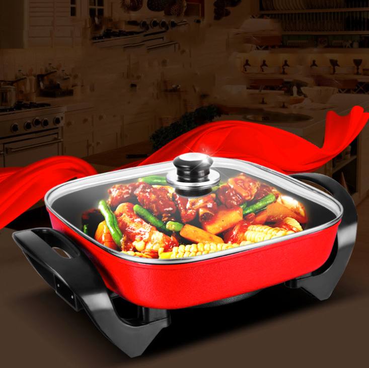 High quality new design electronic cooking pots cookware set multifunctional household cooking square hot pot