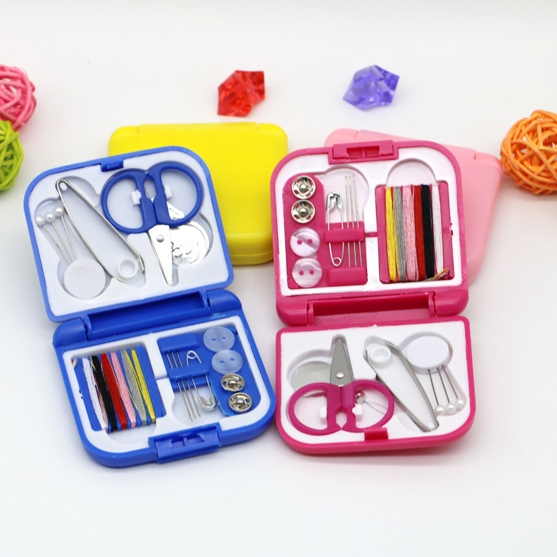 Household Portable Knitting Kits sewing tool storage box Multi-function Box U Scissors Sewing Kits Needles Sewing set box