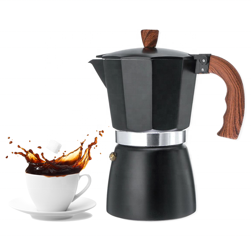 Factory Price Induction Stovetop High Quality 1/2/3/6/9/12cups Aluminum Moka Pot Espresso Coffee Maker