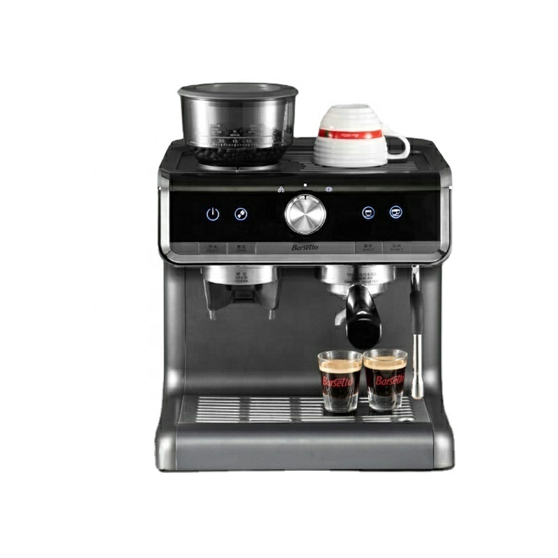 Espresso Coffee Machine With Grind Beans Semiautomatic Grinder Steam Coffee Maker Smart Coffee Machine